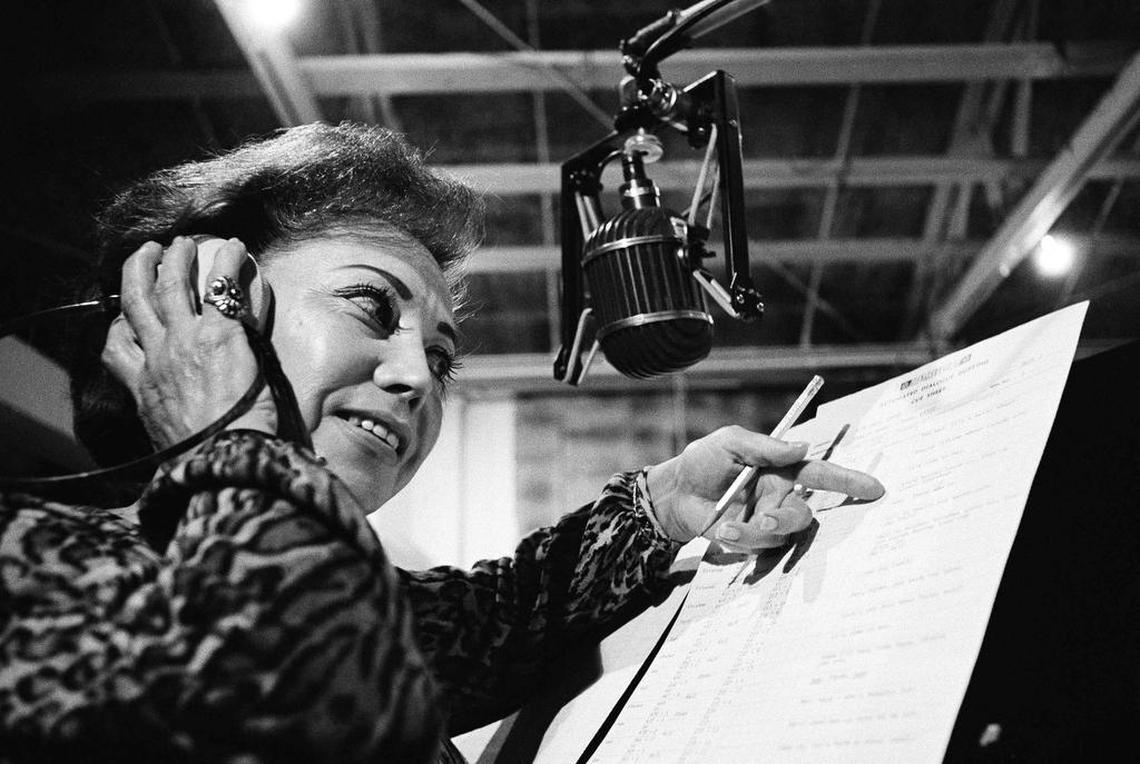 June Foray, shown on the job Nov. 2, 1967.