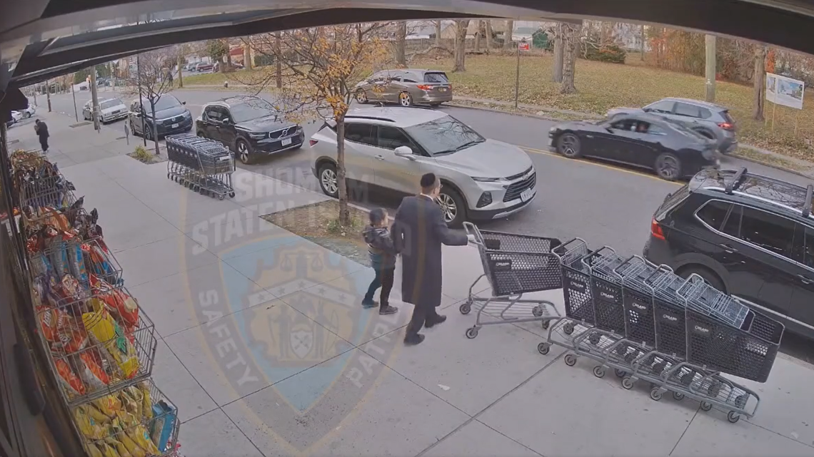 A father and son wearing yarmulkes were shot at with a BB gun in New York City, officials said. The incident is being investigated as a potential hate crime.