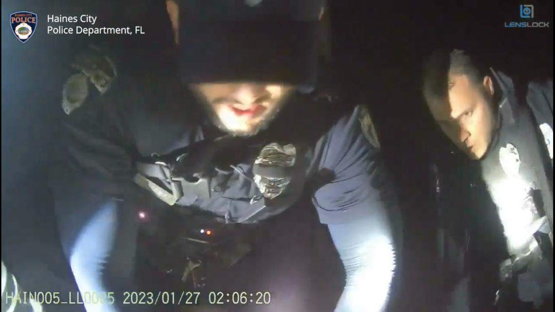 A group of officers helped save a burglary suspect after he was shot by the homeowner, according to body camera footage from a Florida police department.