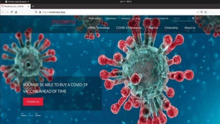 Fake Moderna website offered to sell COVID vaccines to undercover agent, feds say