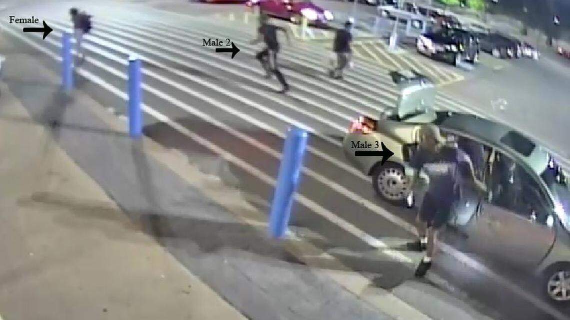 Surveillance footage of the incident released by police.