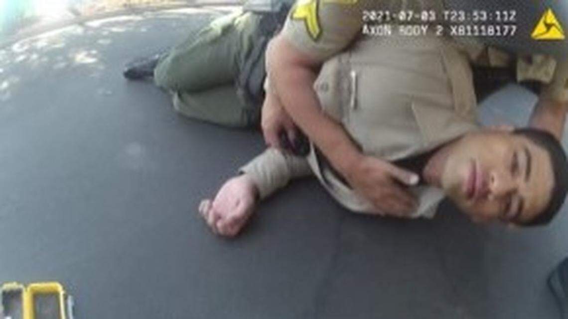 A San Diego sheriff’s deputy nearly died of a fentanyl overdose on July 3, 2021, after being exposed to the drug on duty. Body camera video shows how quickly an overdose can happen.