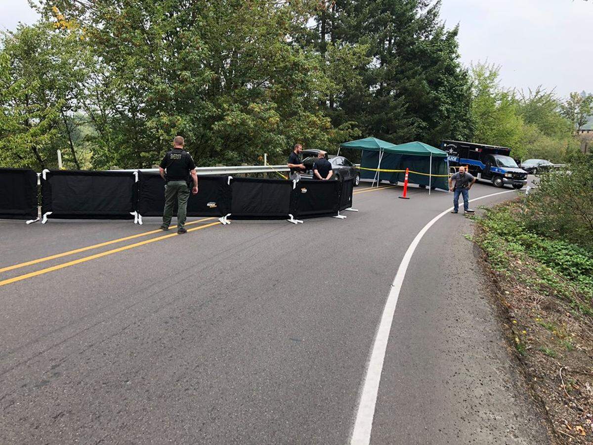 Deputies released a photo from the scene where the body was found on Thursday.