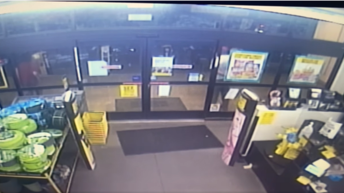 Surveillance cameras outside a Dollar General in Georgia captured a man being shot, but then he vanished. Investigators are looking for him.