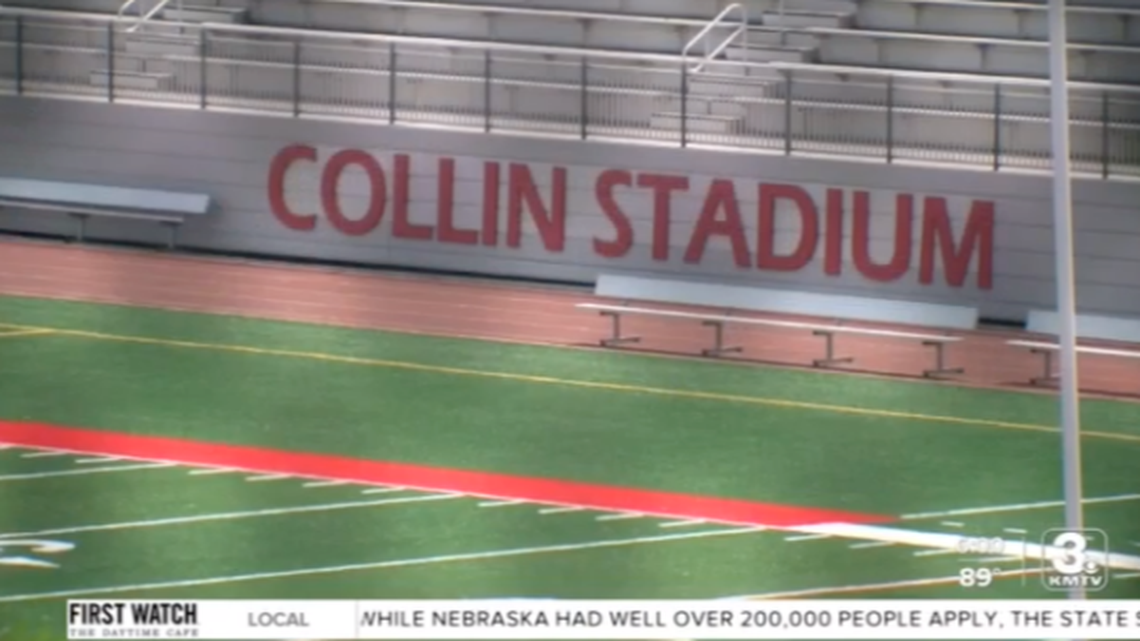 Omaha South High School football player Drake Geiger died in Nebraska after he collapsed during football practice, his family said. He was 16. Screengrab from KMTV.