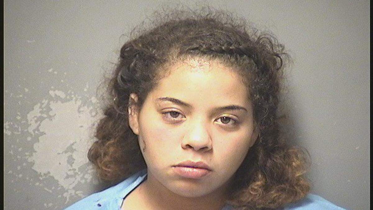 Polie said 23-year-old Sierra Harrison-Francis — pictured here — was bleeding heavily after she was injured breaking into a Manchester, New Hampshire, home.