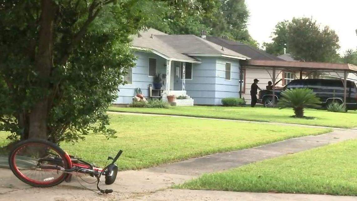A 38-year-old suspect was riding this bike when police in Houston say he tried to force his way into a woman’s home. She shot him in the chest through her front door.