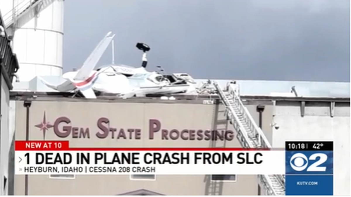 A pilot died in a plane crash into Gem State Processing on April 13, police said.