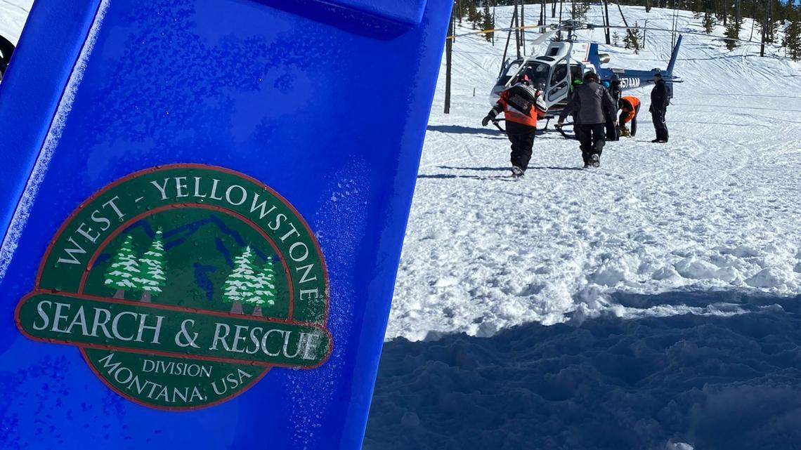 A snowmobiler broke their leg near West Yellowstone on Sunday, Feb. 13, officials said.