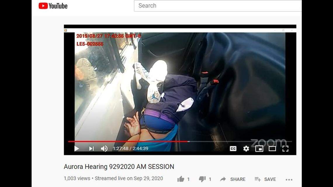 Police in Aurora, Colorado hogtied a woman and put her inside a patrol car, where she fell head first, crying ‘I can’t breathe.’ The officer ignored her, video shows.