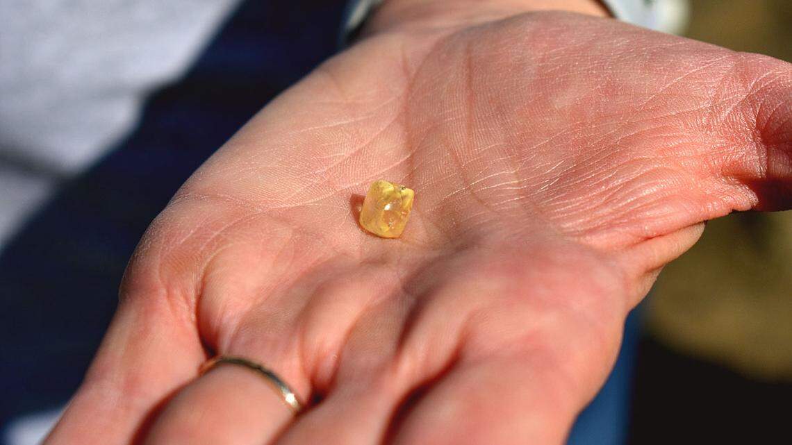 A couple from Granite Bay, California, found a 4.38-carat yellow diamond at Craters of Diamonds State Park in Arkansas.