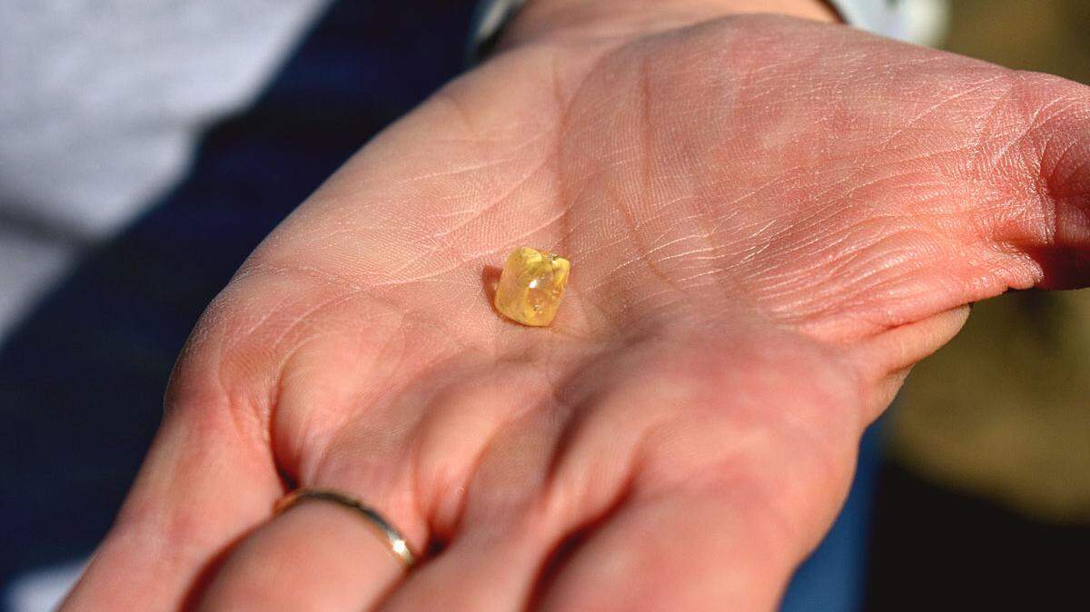A couple from Granite Bay, California, found a 4.38-carat yellow diamond at Craters of Diamonds State Park in Arkansas.