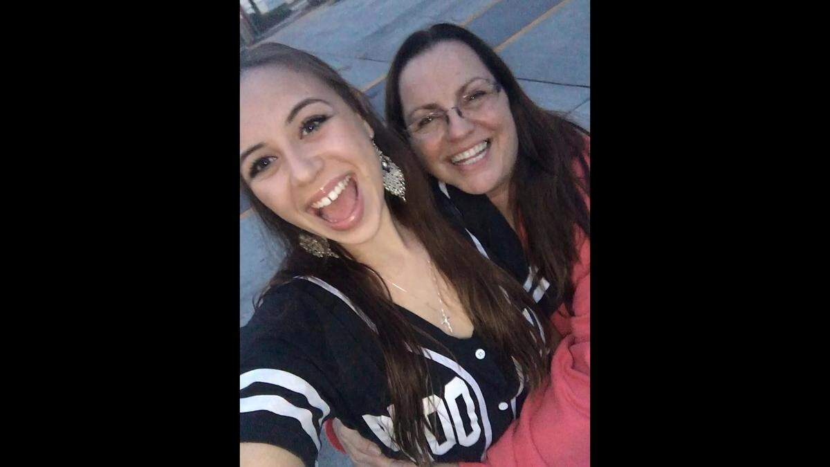 Melissa Bauman (left) and her grandmother. Bauman’s mother said she enjoyed spending time with her family.