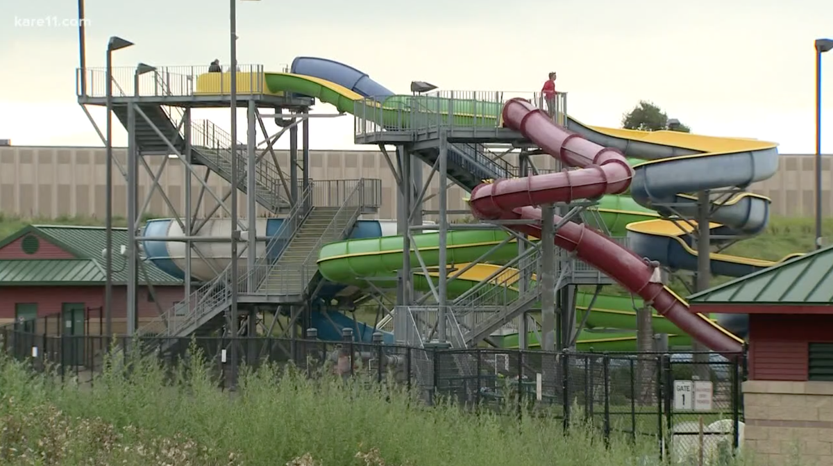 This is the slide that police say Roman Adams pushed an 8-year-old boy off of because he was upset about the long line.