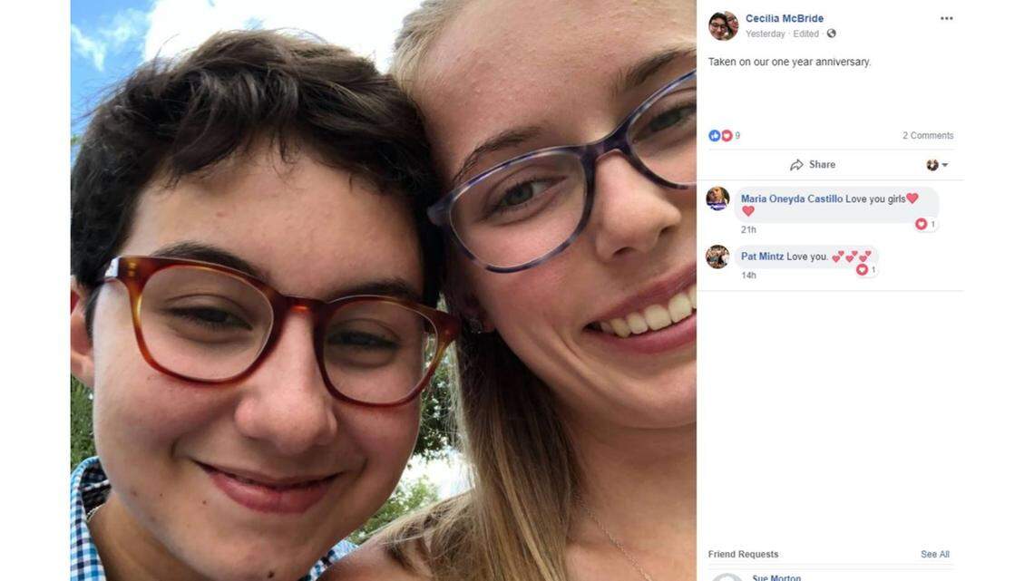 Cecilia McBride, left, and Story Dornsife were both nominated to Austin High School’s homecoming court, but if they were both elected, neither could be named “king.”