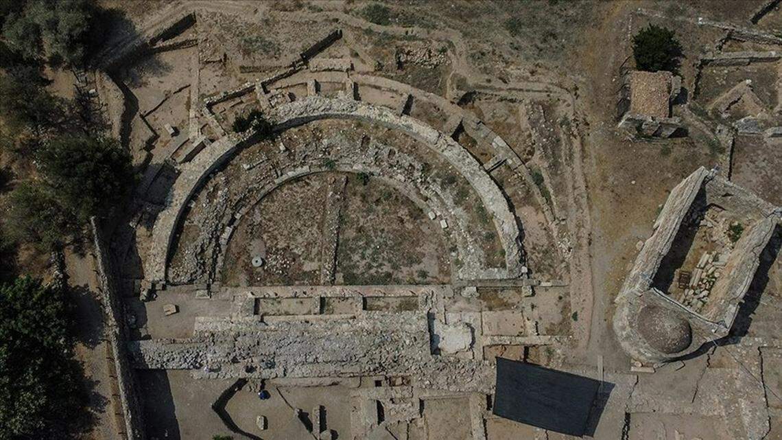 The statue was discovered in the ancient port city of Kelenderis, now known as Aydincik, experts said.