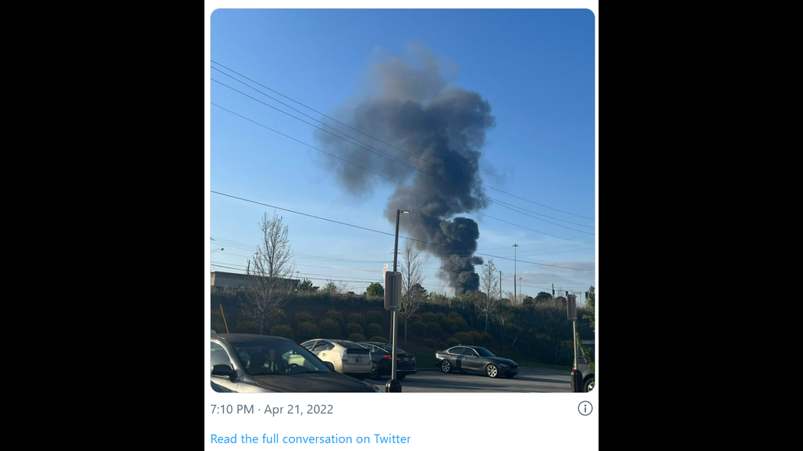 A plane exploded after crashing into the lot of a General Mills plant in Covington, Georgia, killing two people on board. The plane crashed shortly after takeoff, according to the Covington Police Department.