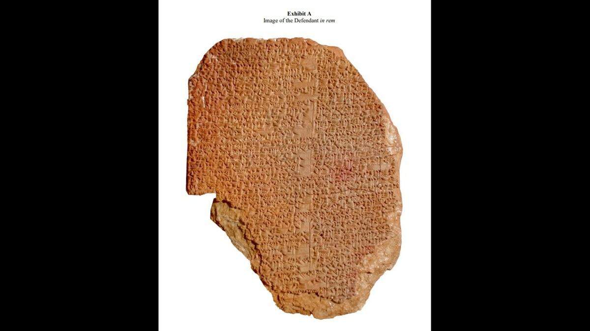 A rare cuneiform tablet depicting a portion of the Epic of Gilgamesh that was illegally imported into the U.S. and purchased by Hobby Lobby for $1.7 million will be returned Iraq after federal agents seized it in 2019.