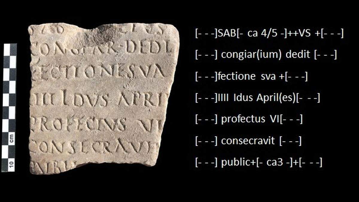 The slab chronicles the emperor’s activities in 128, experts said.