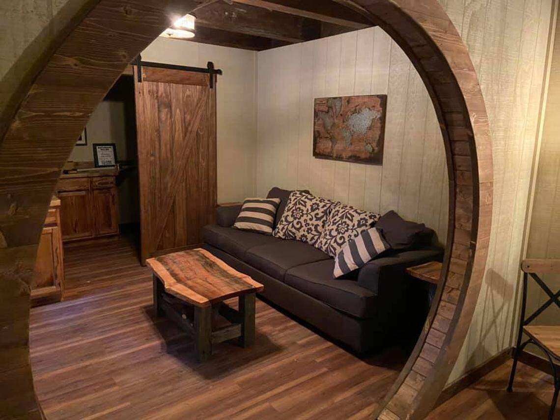 A sofa bed will accommodate extra guests.