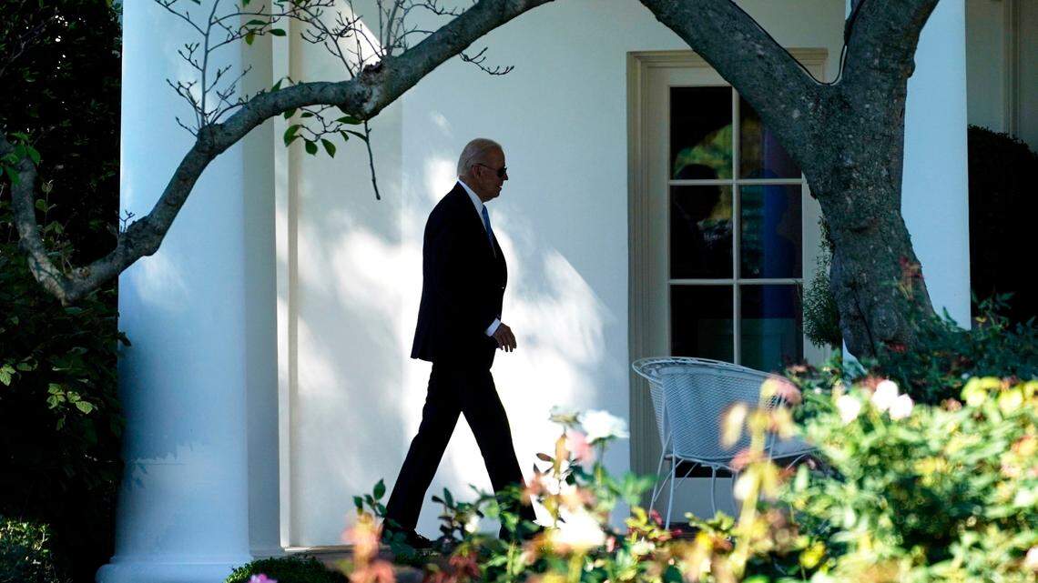 President Joe Biden arrives at The White House after spending the weekend at his Wilmington home, Monday, Sept. 26, 2022, in Washington. A new poll released on Sept. 25 reveals that a majority of Democrats do not want him to run again in 2024, but other polls show there is not a clear favorite to replace him.