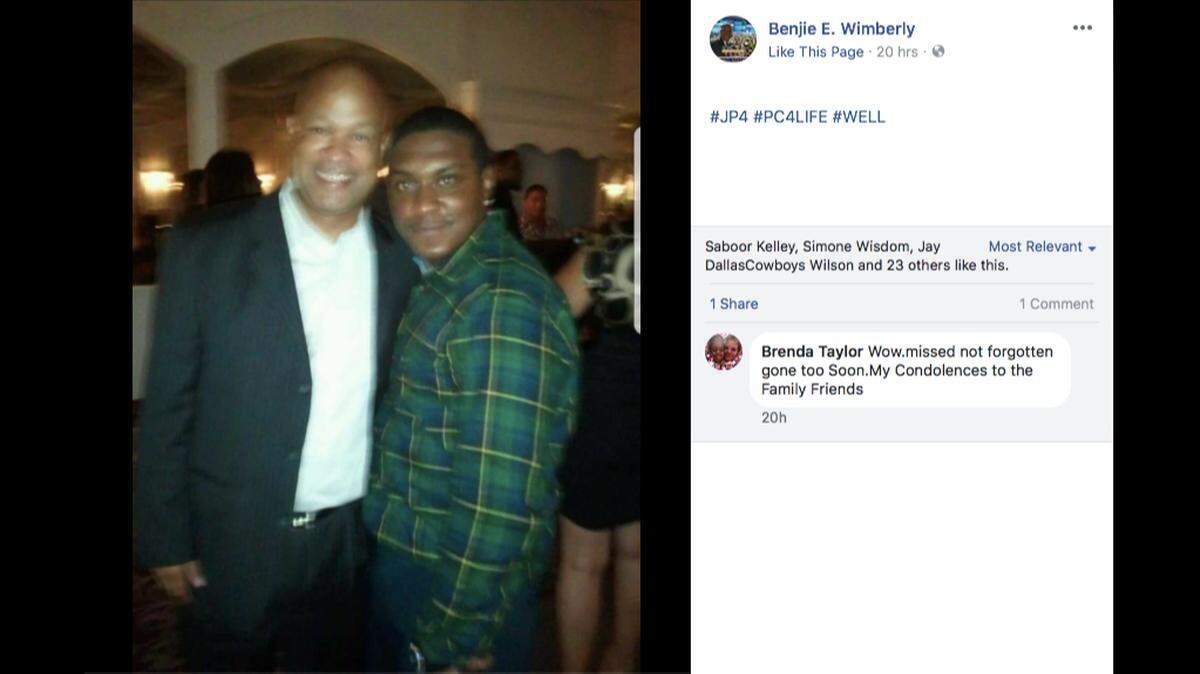Authorities say Justin Parker, 35, pictured right, was fatally stabbed in an apparent road rage altercation.