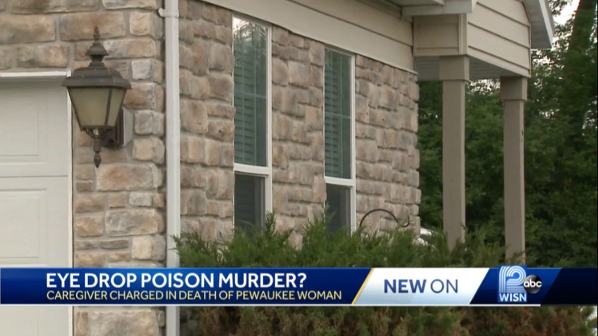 Jessy Kurczewski is charged in the death of a woman she’s accused of poisoning with eye drops, Waukesha County, Wisconsin, officials say. Screengrab from WISN.