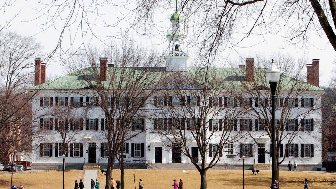 The remains of 15 Native American individuals were discovered during an investigation into its Dartmouth University’s campus collections, the school said. (AP Photo/Jim Cole, File)
