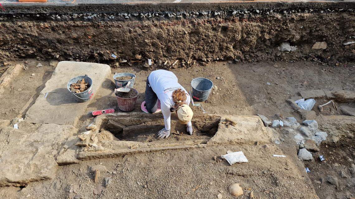 The French church was built in the seventh century and was dismantled in 1794, archaeologists said.