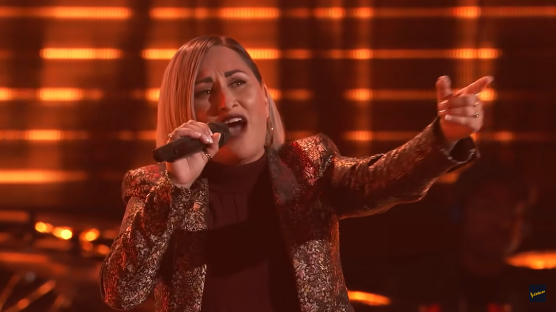 Californian singer Katie Rae competes on “The Voice” on 9/21/21.