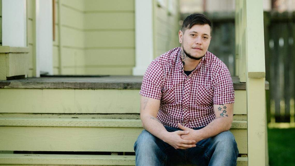 A Catholic hospital in Eureka, California, canceled a hysterectomy scheduled for 29-year-old Oliver Knight, pictured here, minutes before a surgeon was scheduled to operate, according to a lawsuit filed against the hospital.