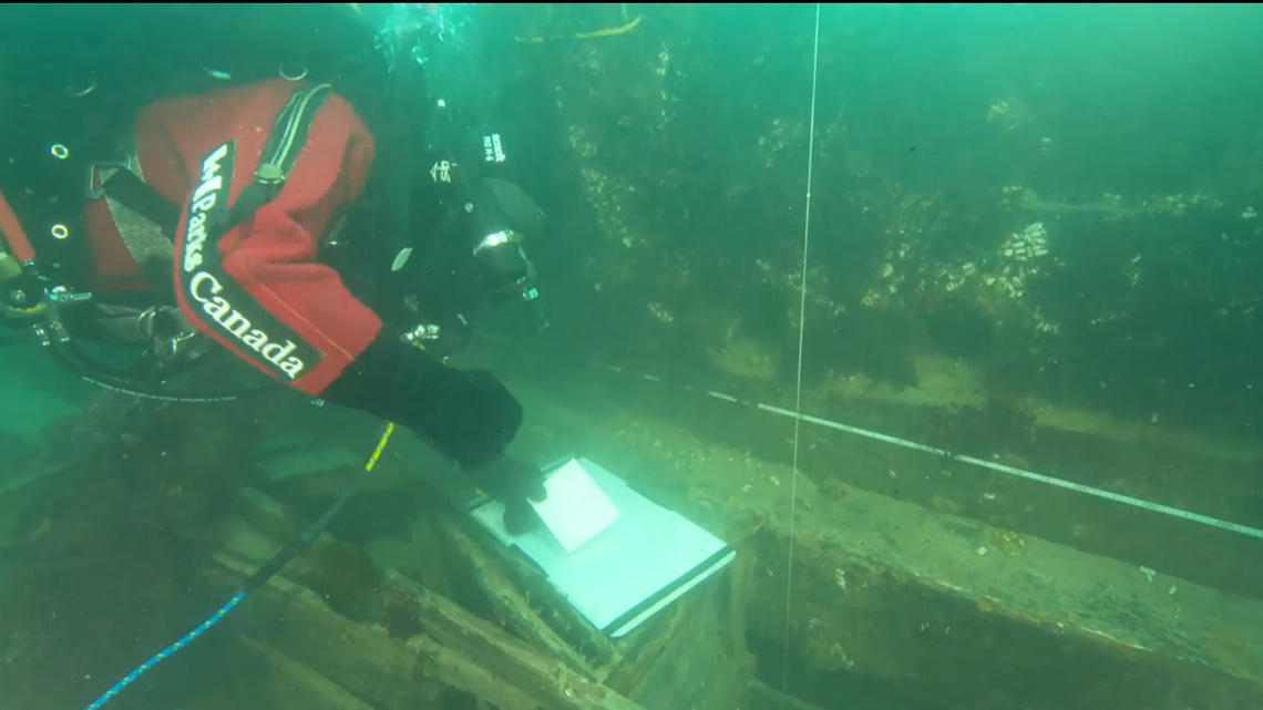 Divers recovered hundreds of artifacts, including a quill pen and tableare, from the wreck of the HMS Erebus in the Arctic.