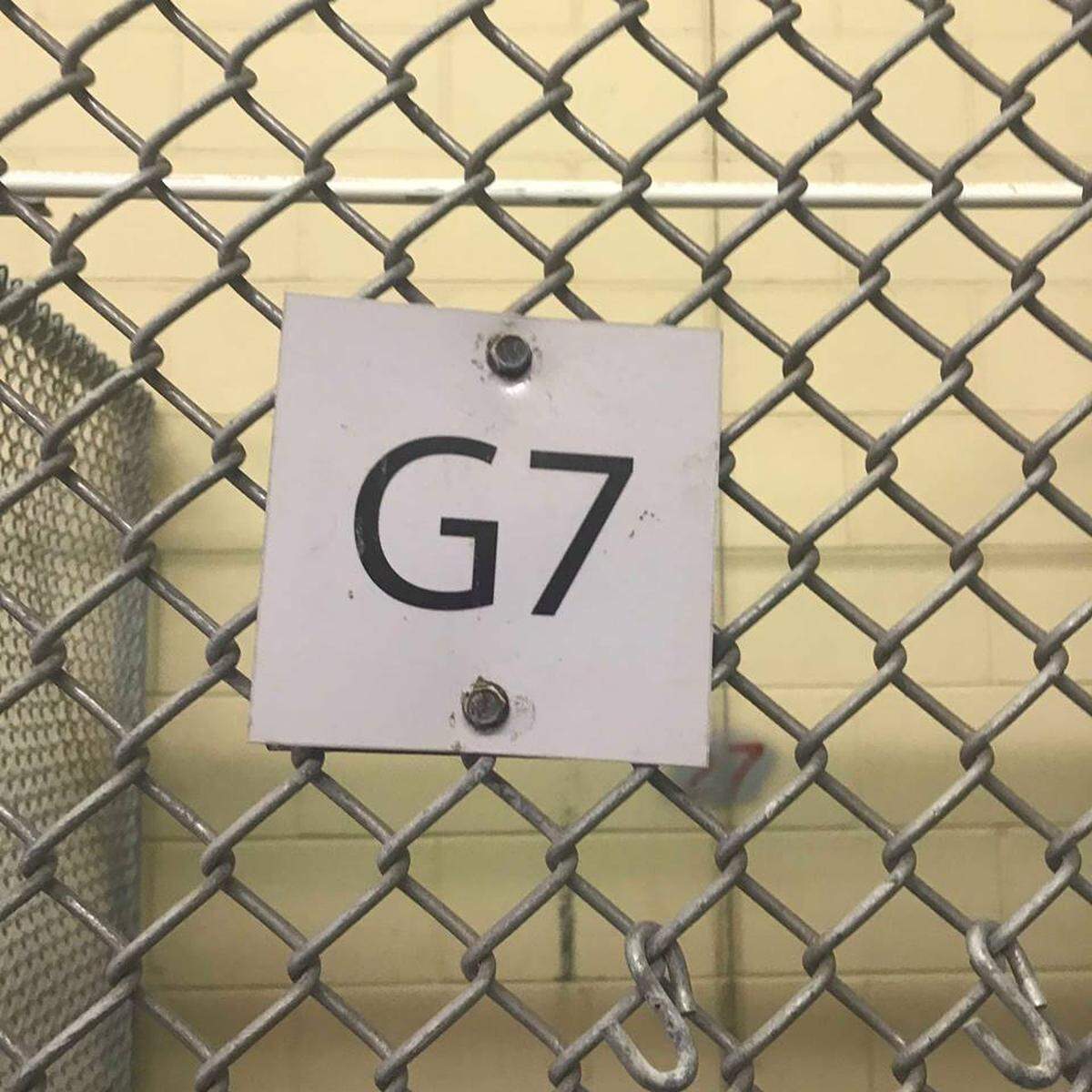 The kennel where the pit bull and her puppies were kept, before they were euthanized the day the puppies were born.