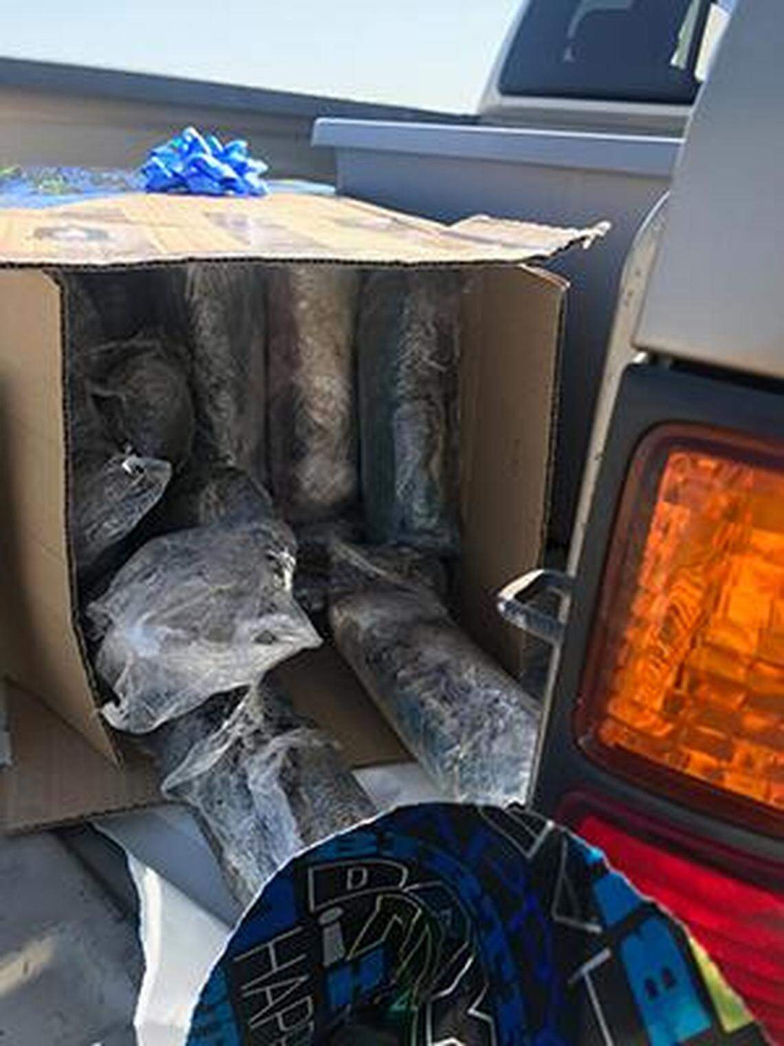 The more than 100 pounds of meth were wrapped up like a birthday present, CBP said.