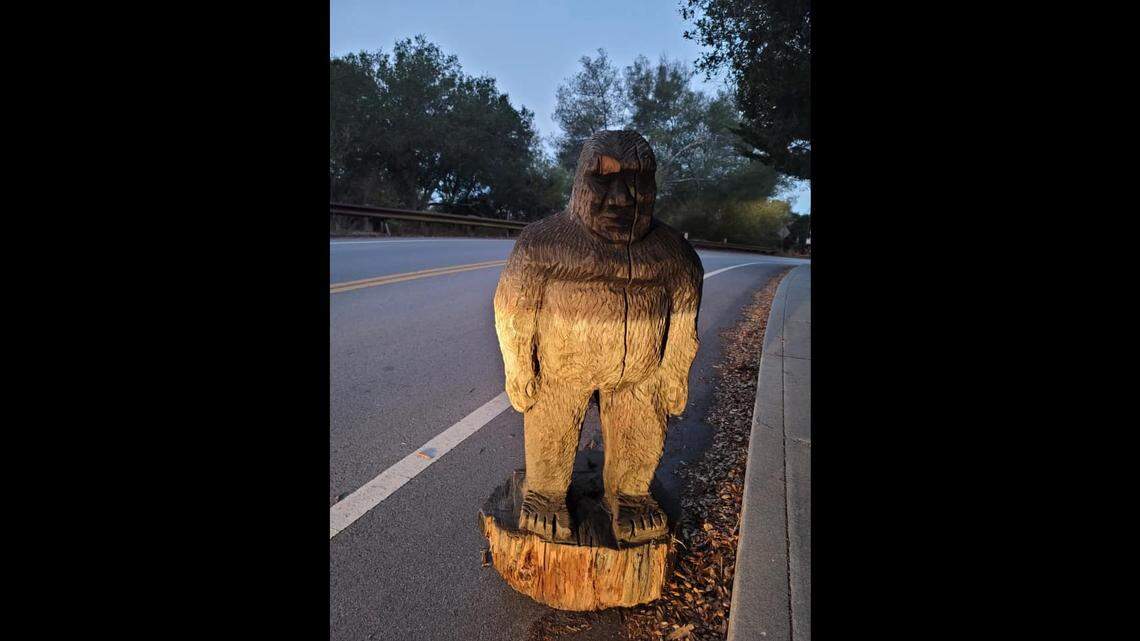 A Bigfoot statue that was stolen from the Bigfoot Discovery Museum was found Thursday on the side of a California road, Scotts Valley Police Department said.