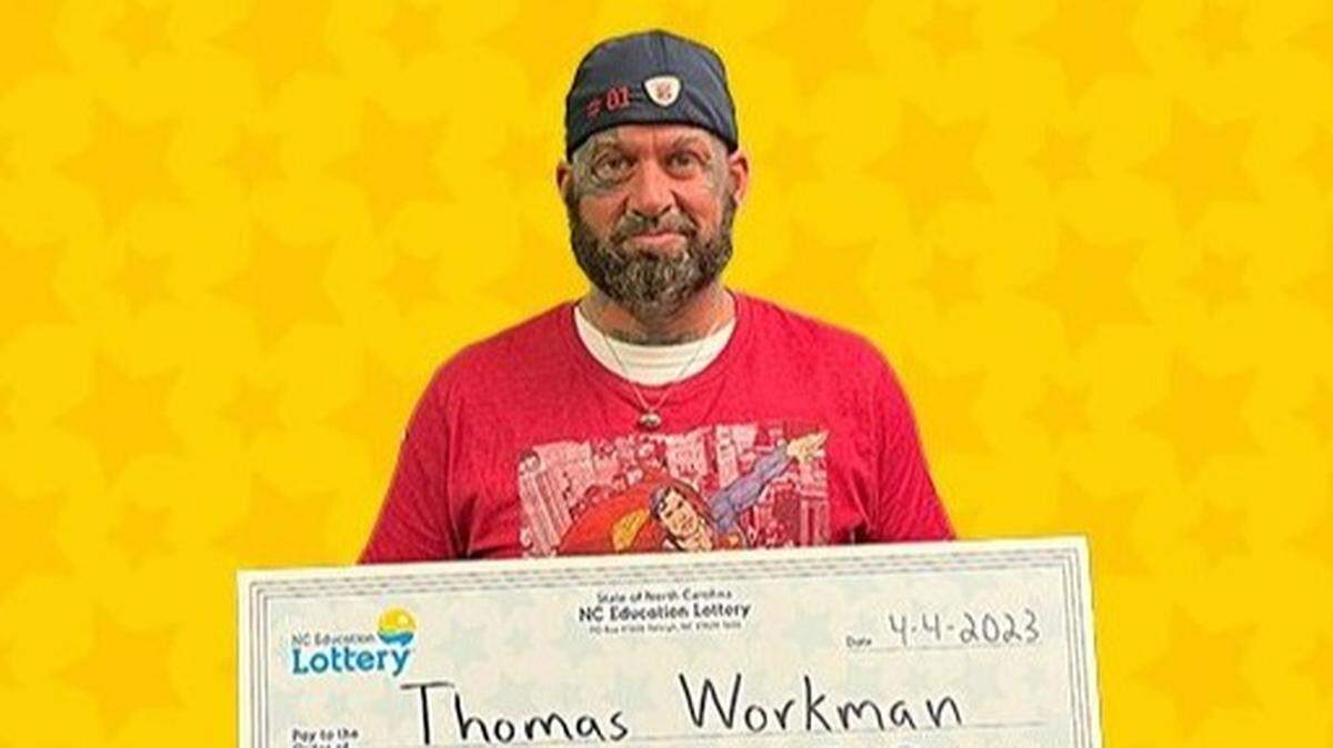 A son won the lottery using lucky sports numbers that his late father used to play with, according to the North Carolina Education Lottery.