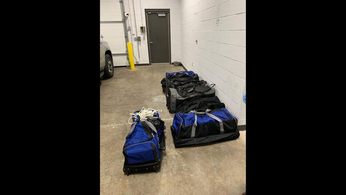 The Clallam County Sheriff’s Office received 2 calls about duffel bags on and near a Port Angeles beach. They contained more than 400 pounds of meth.