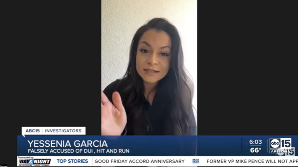 Yessenia Garcia, was falsely accused of a hit-and-run in 2020, has reached a $200,000 settlement with the city of Scottsdale, Arizona, according to a lawsuit and city officials.