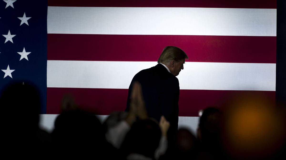 President Donald Trump speaks at a fundraising event on Sept. 7, for Republican Rep. Kevin Cramer.