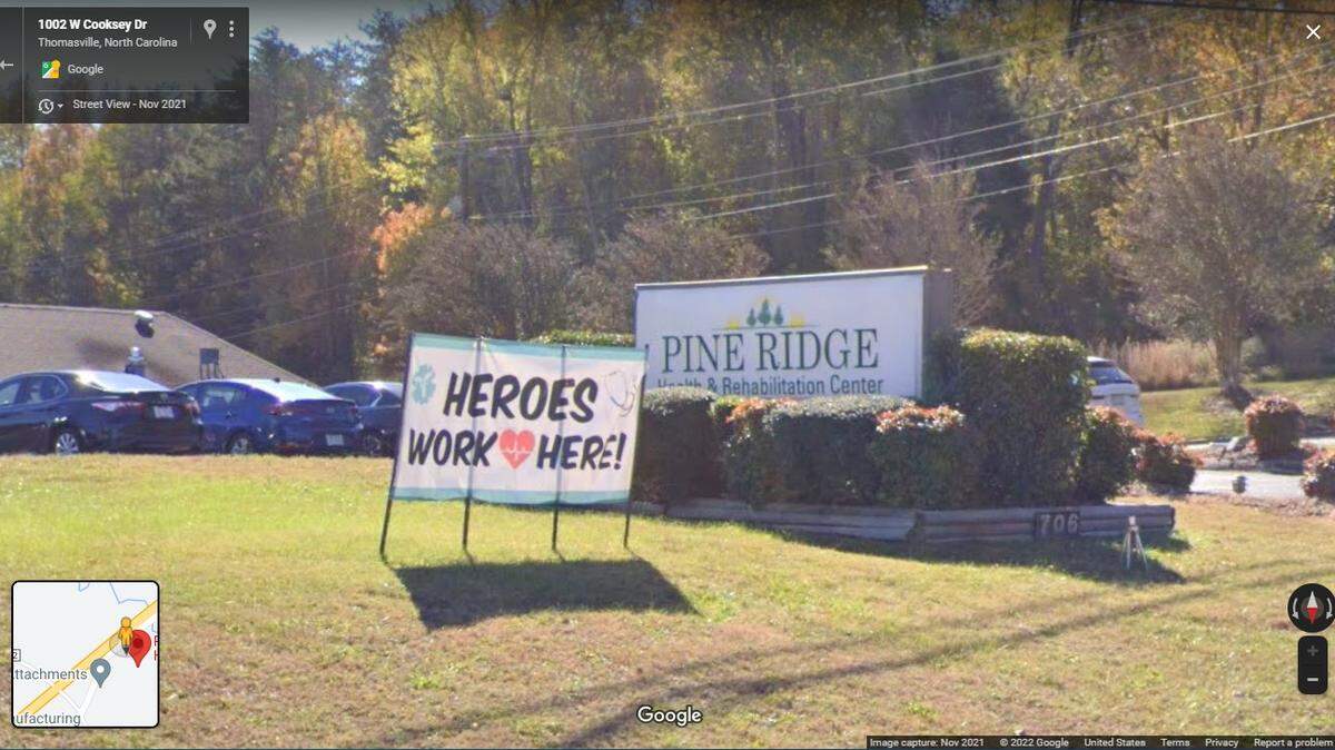 The Thomasville Police Department in North Carolina is investigating Pine Ridge Health & Rehabilitation Center after four residents were found dead or in critical condition on Sunday, Jan. 16, 2022.