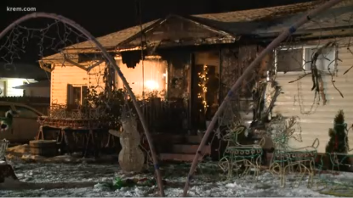 Christmas lights may have started a house fire in Spokane Valley, officials said.