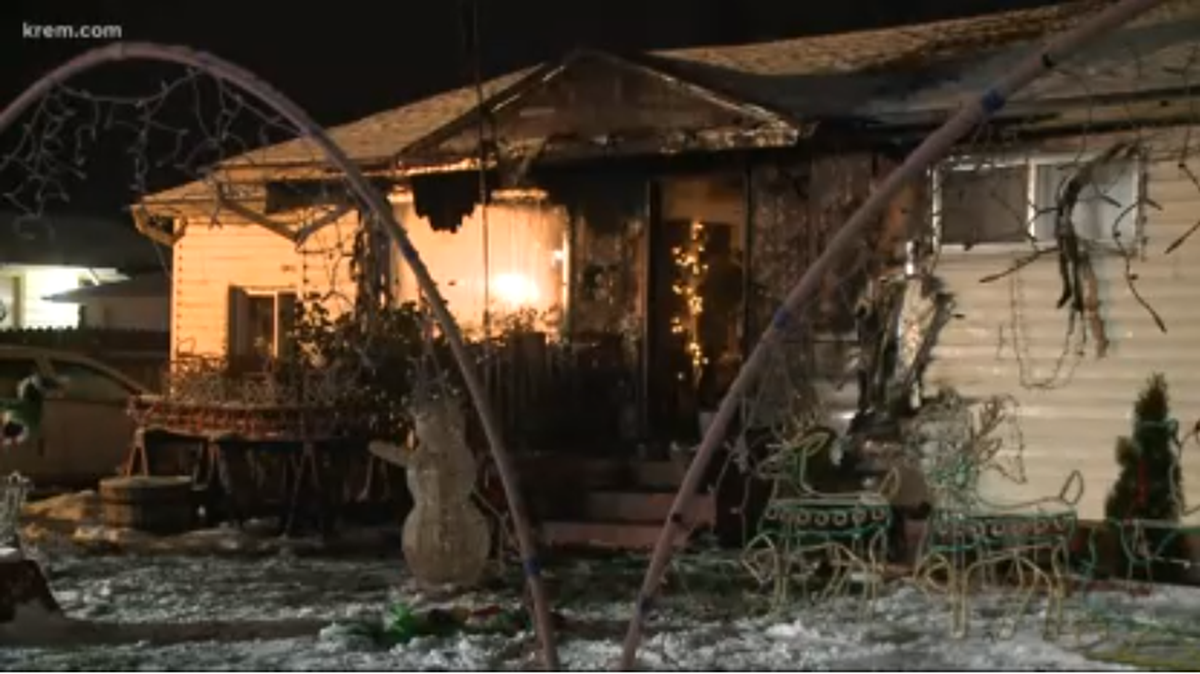 Christmas lights may have started a house fire in Spokane Valley, officials said.