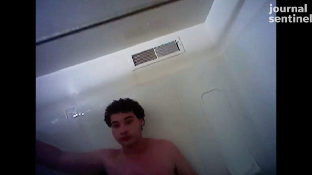 Body camera video shows the moments before Adam Trammell was Tased by police in the shower.