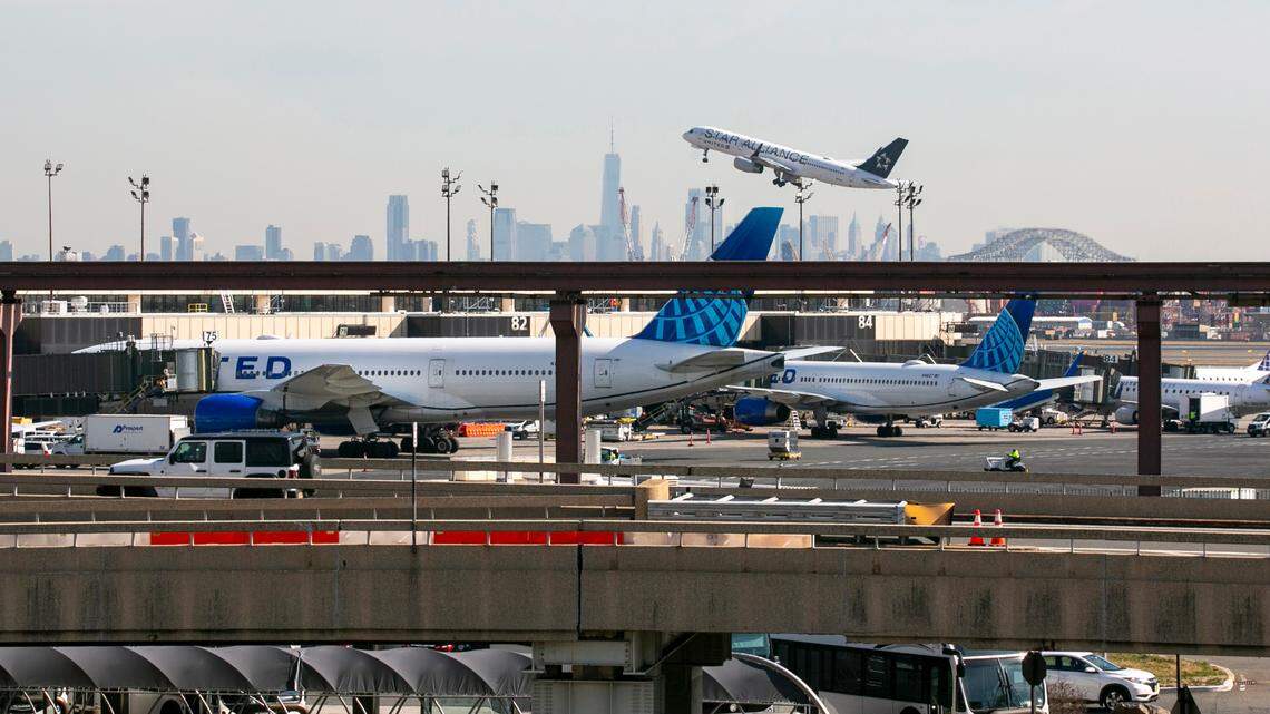 The man brought the weapons in his checked luggage to Newark Liberty International Airport intending to fly to Florida, authorities said.