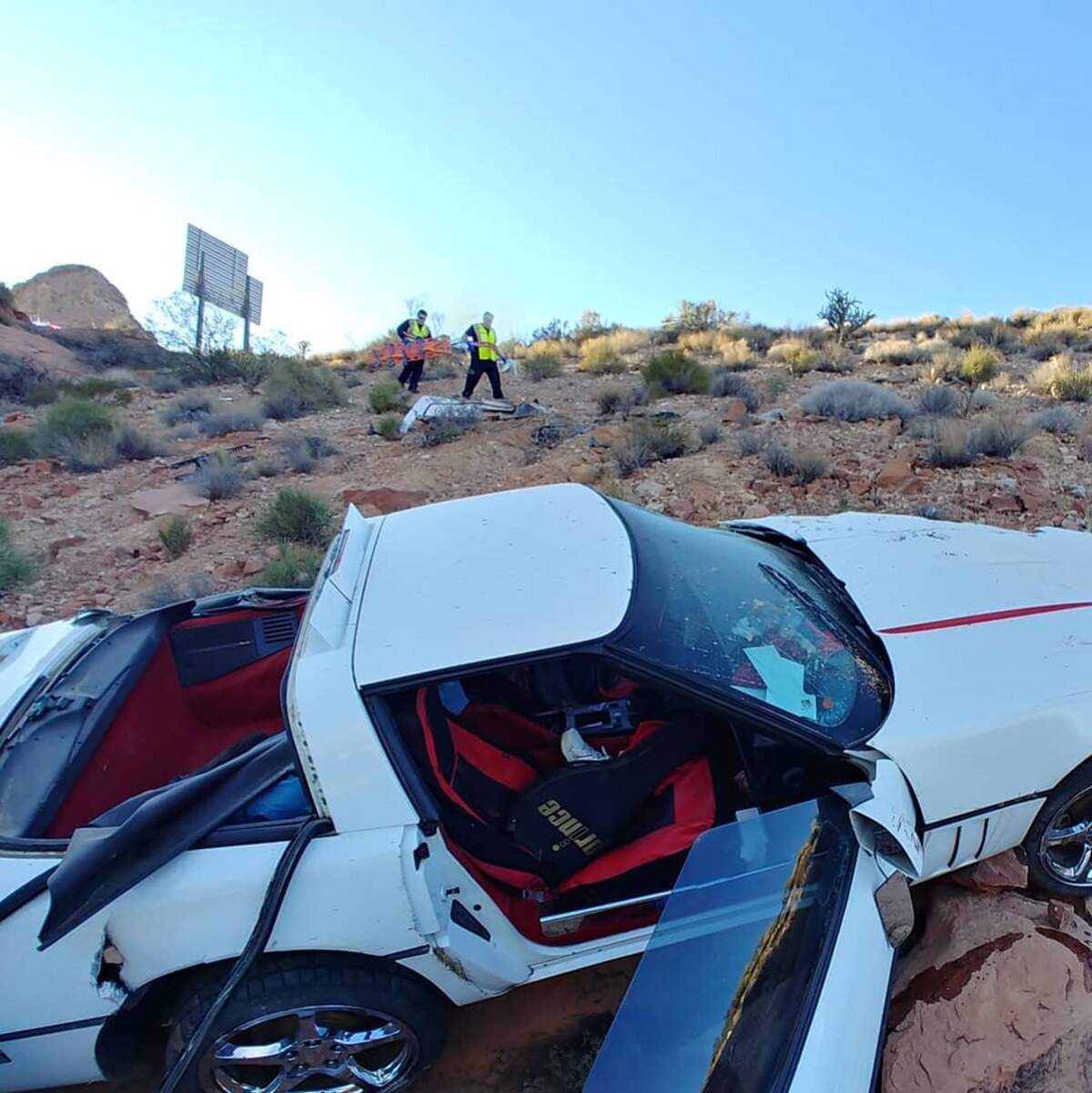 Rescuers used a low-angle rope rescue system to get the man off the mountainside, they said.