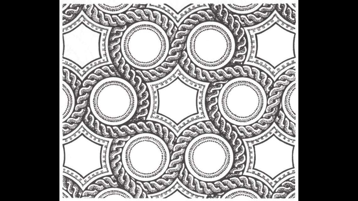 Experts created a potential rendering of the mosaic using similar example from Tunisia, the park said.