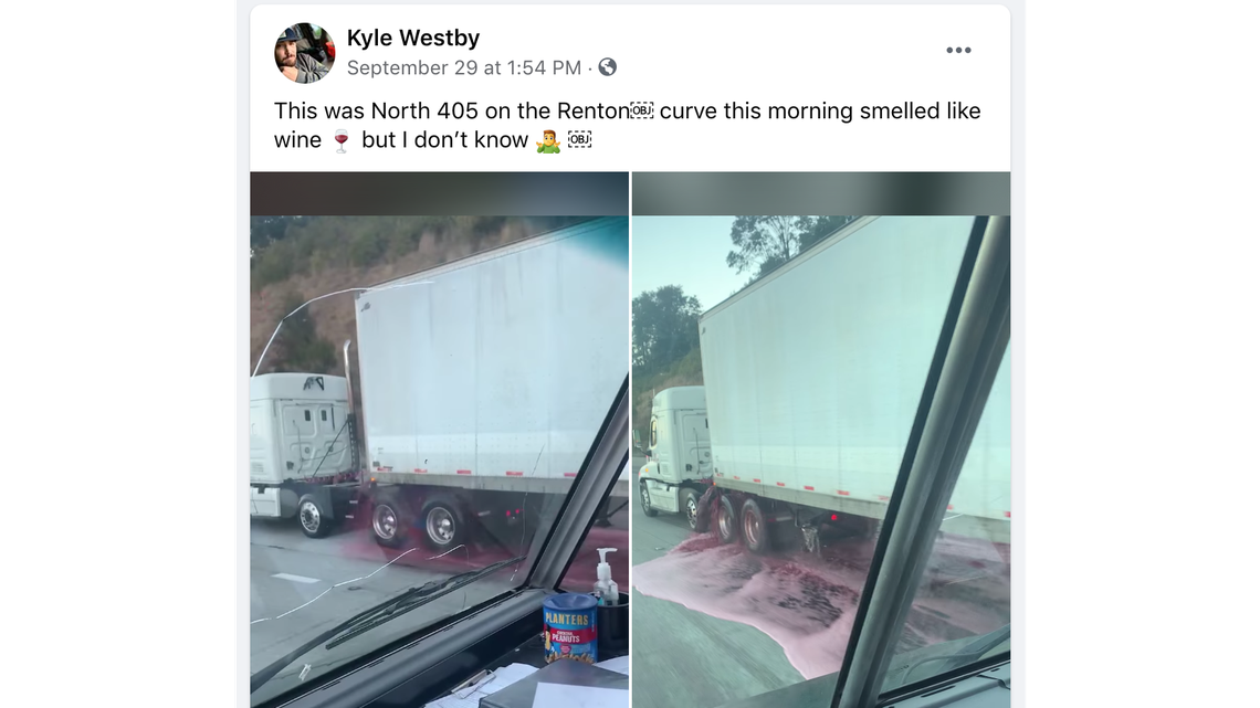 If you love wine, this video of a semi cruising in Washington may be hard to watch