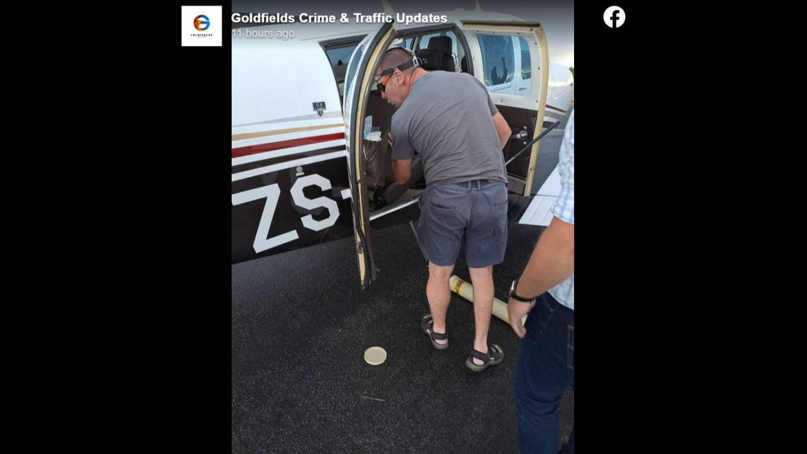 A pilot in South Africa was forced to make an emergency landing after he discovered a cape cobra in the cockpit, according to media reports.