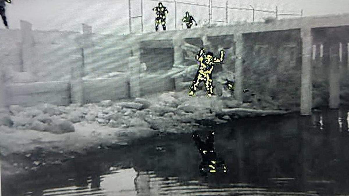 A man suspected of beating his girlfriend near the Swinomish Casino in Anacortes, Washington, ran away — but he was discovered hiding under a dock with the help of a police drone, authorities said. Its thermal imaging camera spotted him.