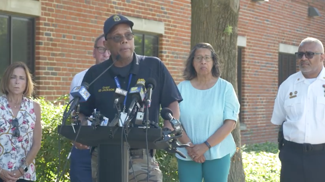 Houston, Texas, mom Michelle Cummings was killed by a stray bullet in a shooting while dropping off her son at the U.S. Naval Academy in Annapolis, Maryland. Screengrab from Annapolis Police Department on Facebook.